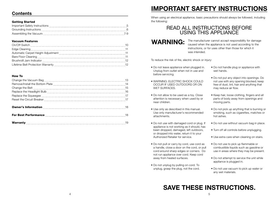 Riccar SUPRALITE RSL3C User Manual | Page 3 / 11