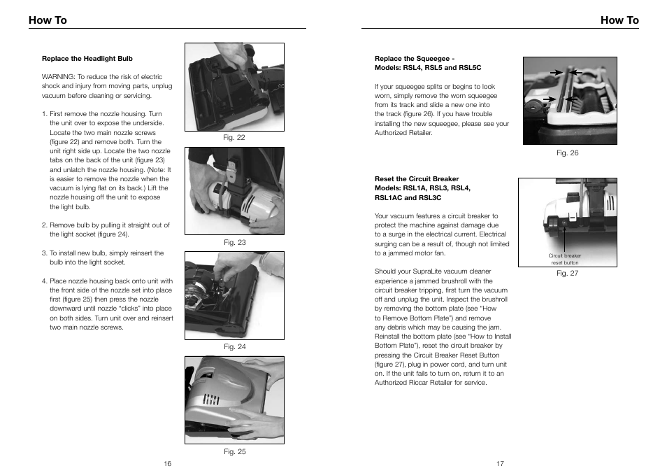 How to | Riccar SUPRALITE RSL3C User Manual | Page 9 / 11