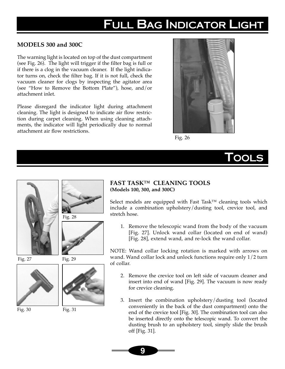 Ools, Ndicator, Ight | Riccar 4000 User Manual | Page 11 / 14