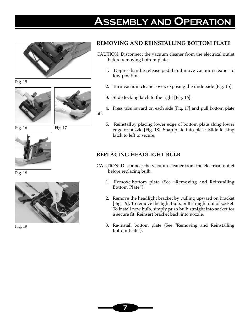 Ssembly, Peration | Riccar 4000 User Manual | Page 9 / 14