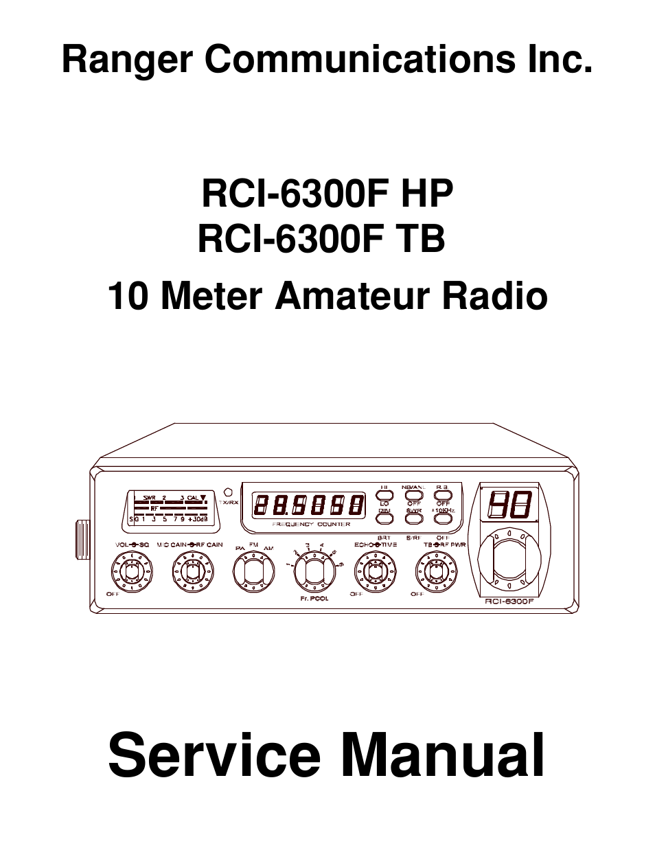 Ranger RCI-6300F TB User Manual | 45 pages