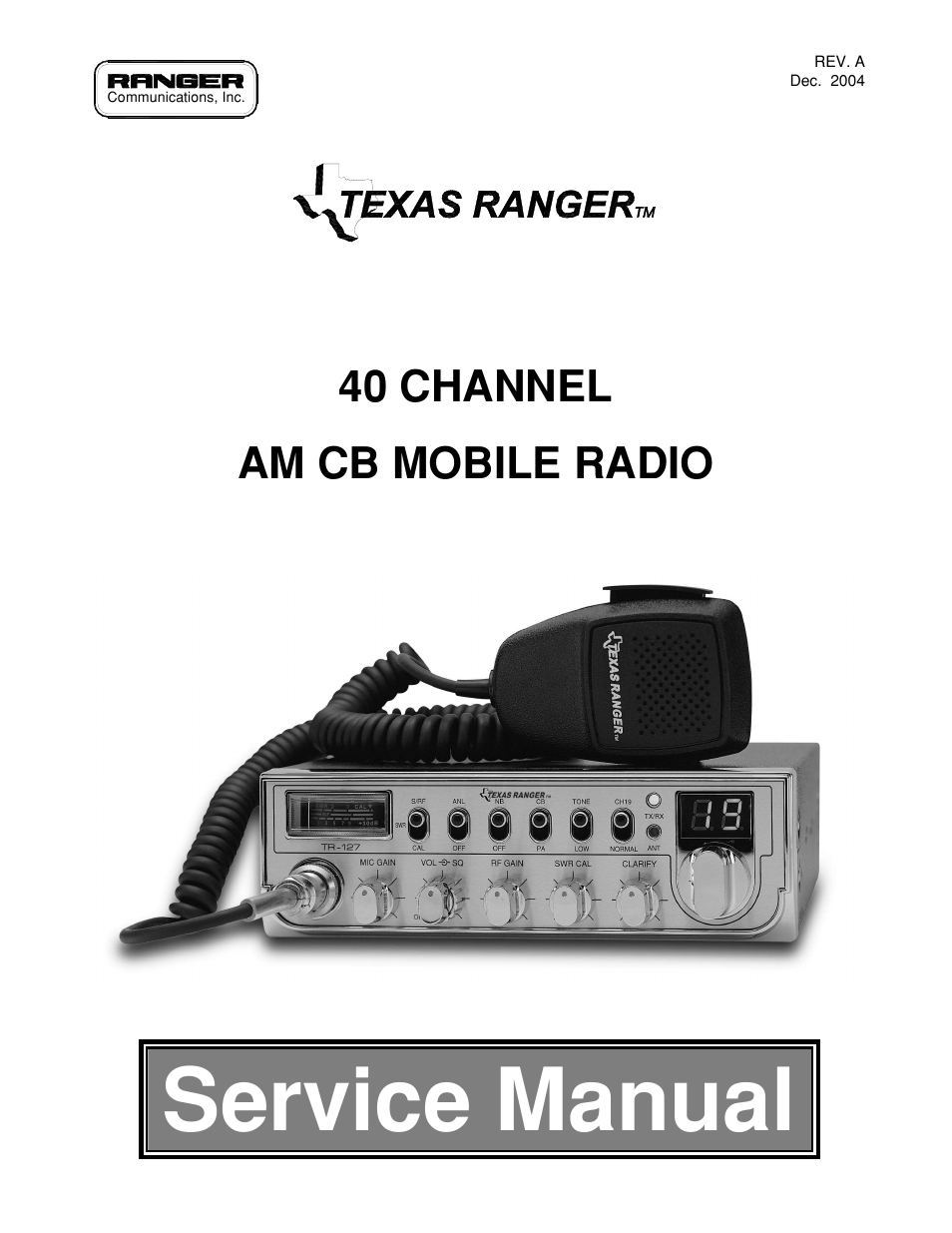 Ranger TR-127GK/DX User Manual | 29 pages