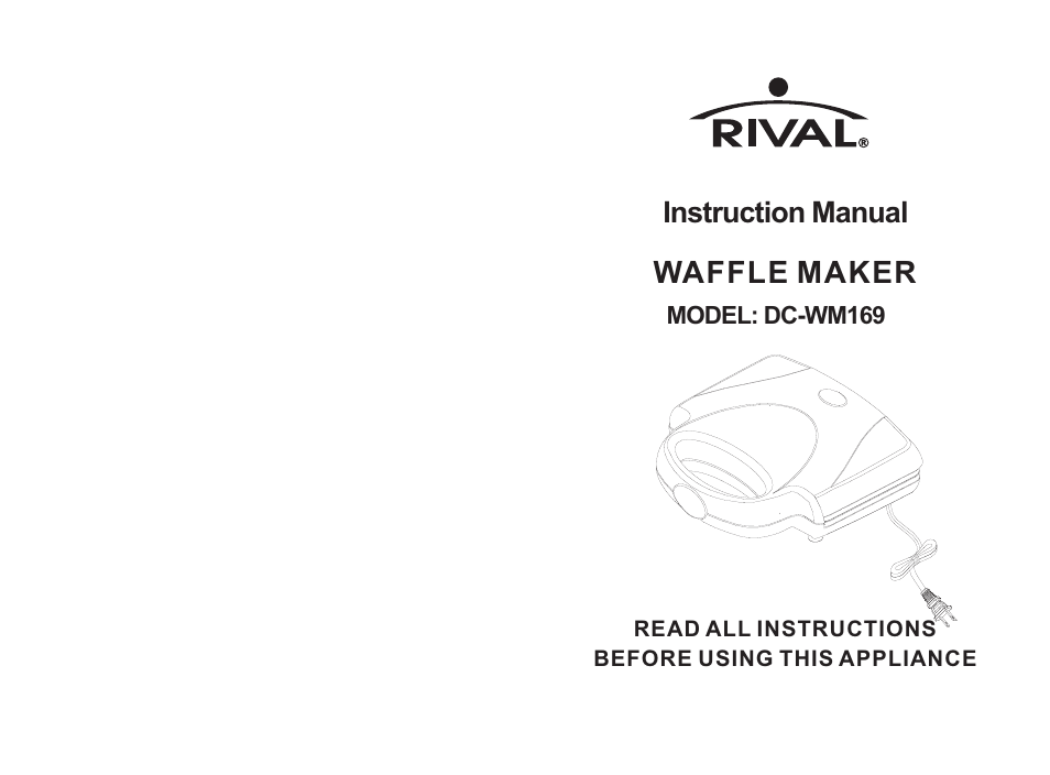 Rival DC-WM169 User Manual | 6 pages