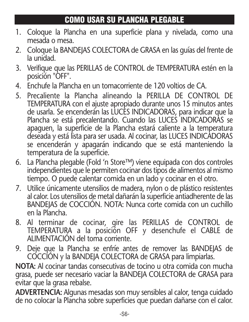 Rival GRF405 User Manual | Page 16 / 20