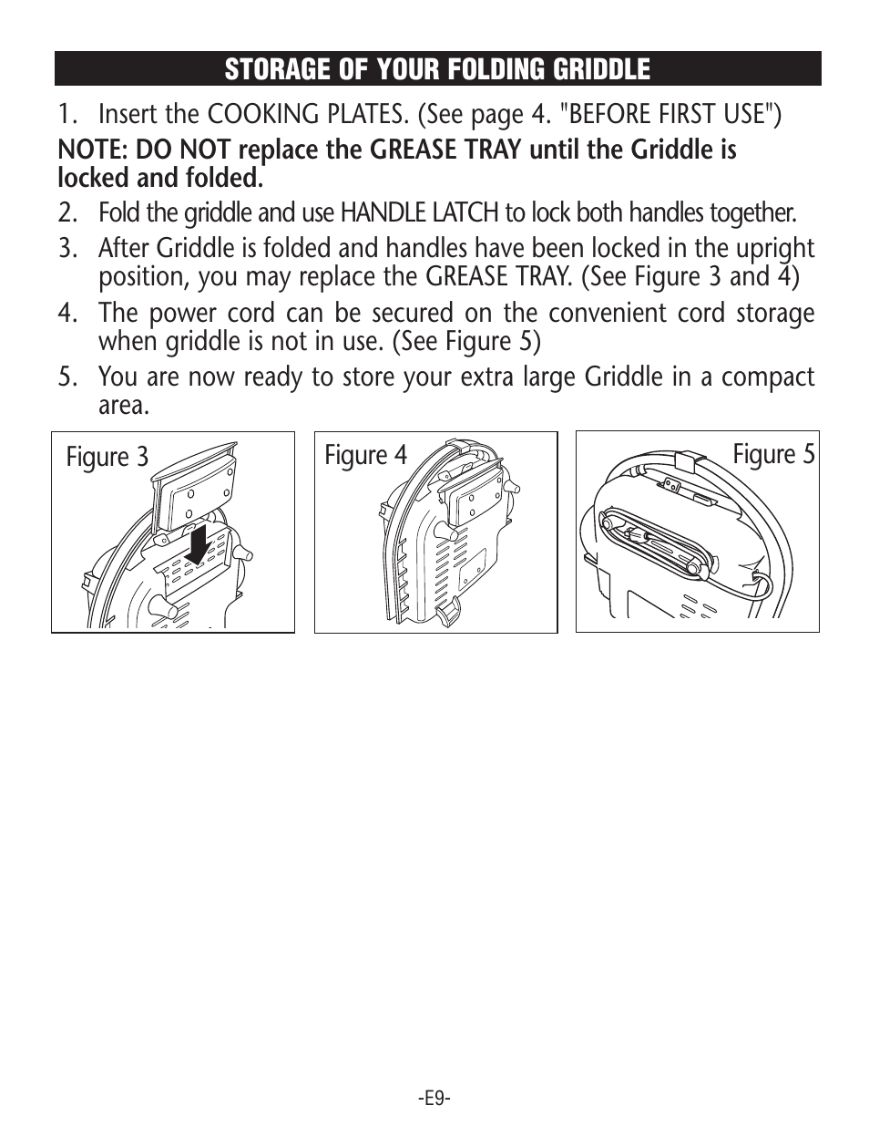 Figure 3 figure 4 figure 5 | Rival GRF405 User Manual | Page 9 / 20