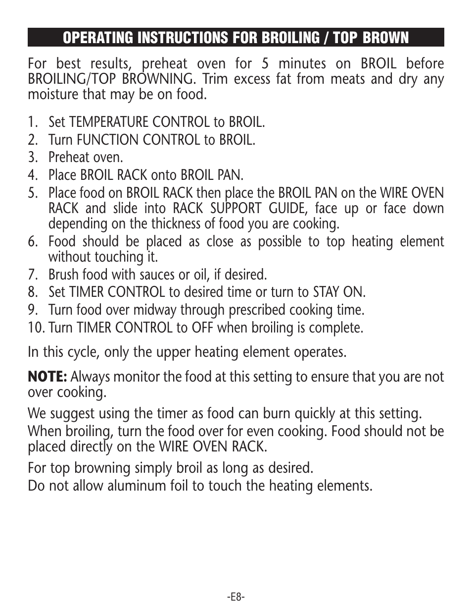 Rival CO602 User Manual | Page 8 / 24