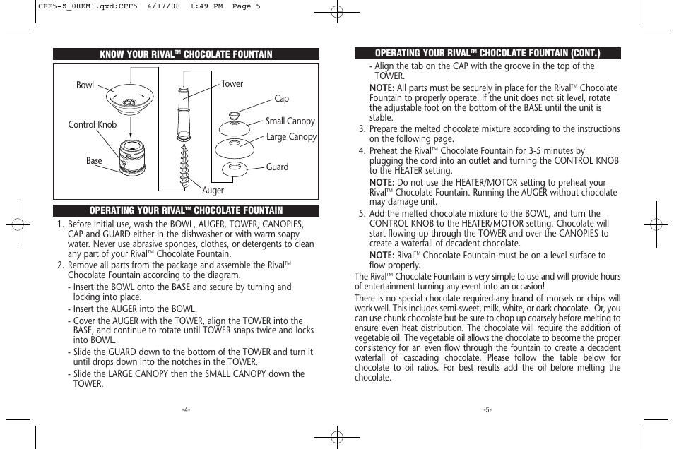 Rival CFF5-Z 08EM1 User Manual | Page 3 / 8