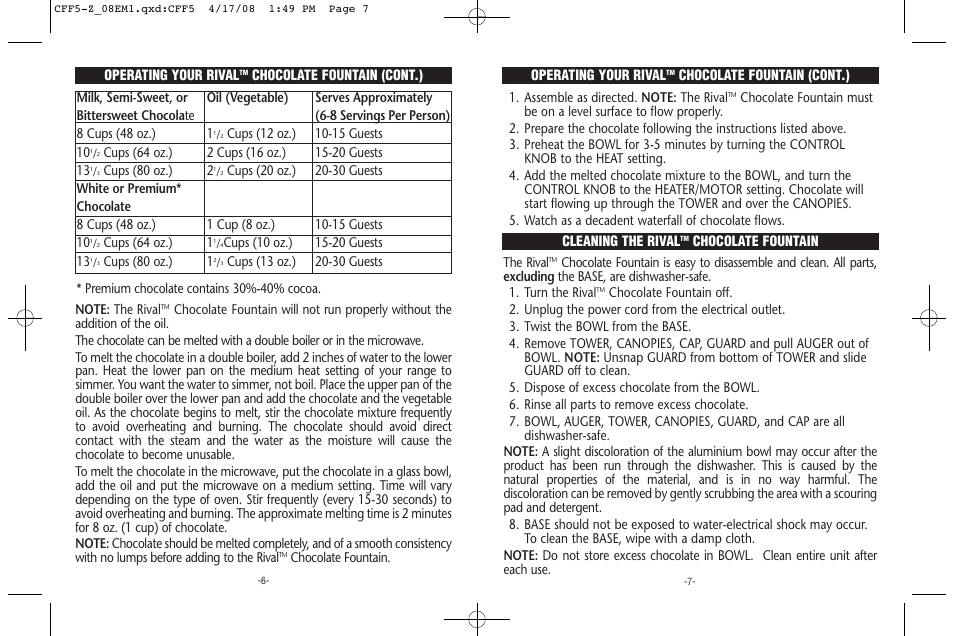 Rival CFF5-Z 08EM1 User Manual | Page 4 / 8