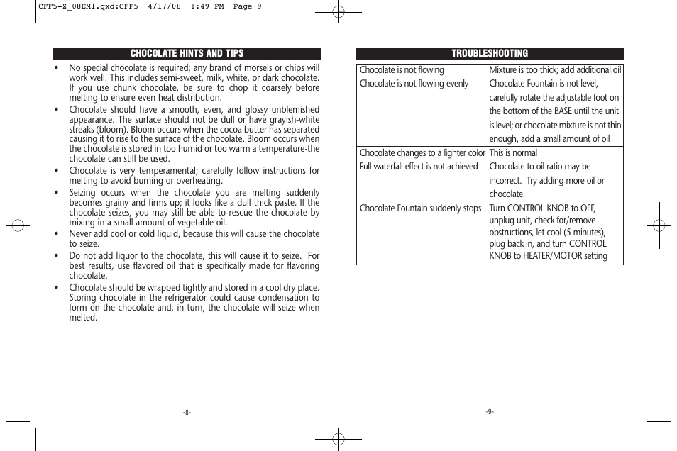 Rival CFF5-Z 08EM1 User Manual | Page 5 / 8