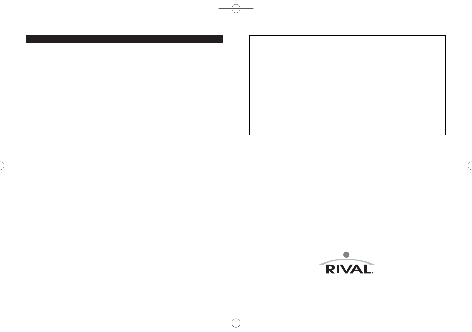 Rival RCS200 User Manual | Page 6 / 6