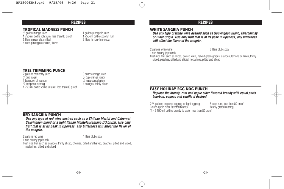 White sangria punch | Rival BF250 User Manual | Page 11 / 12