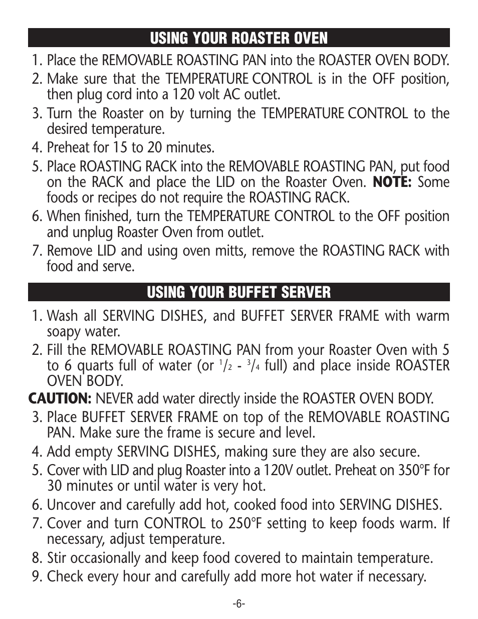 Rival R0180BR-C User Manual | Page 6 / 16