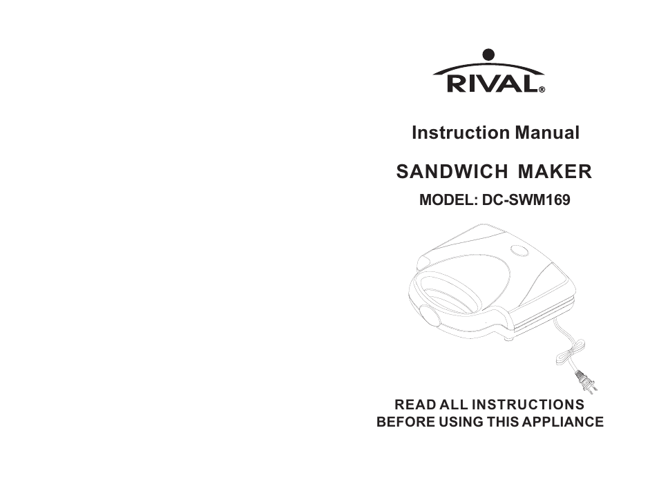 Rival DC-SWM169 User Manual | 7 pages