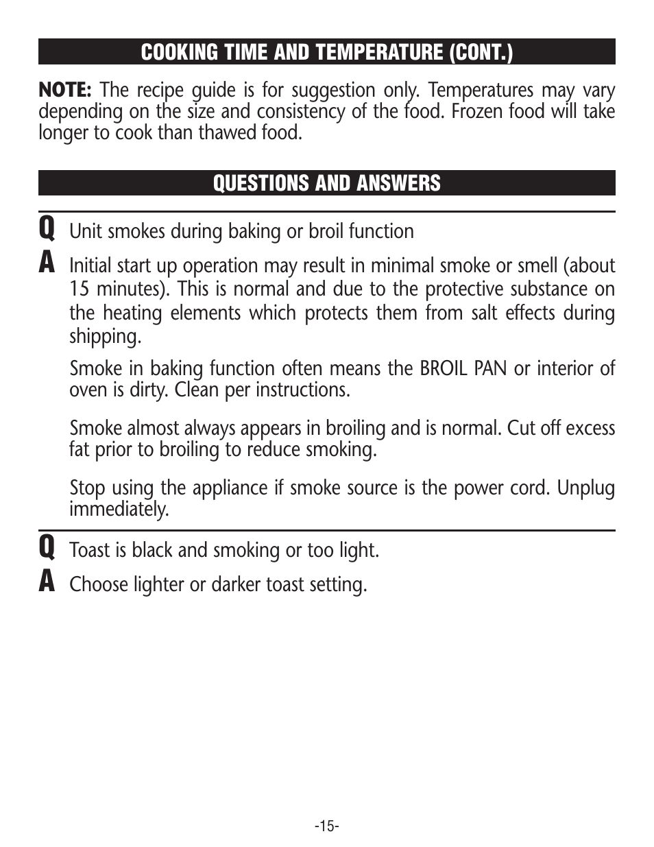 Rival CO606 User Manual | Page 15 / 28