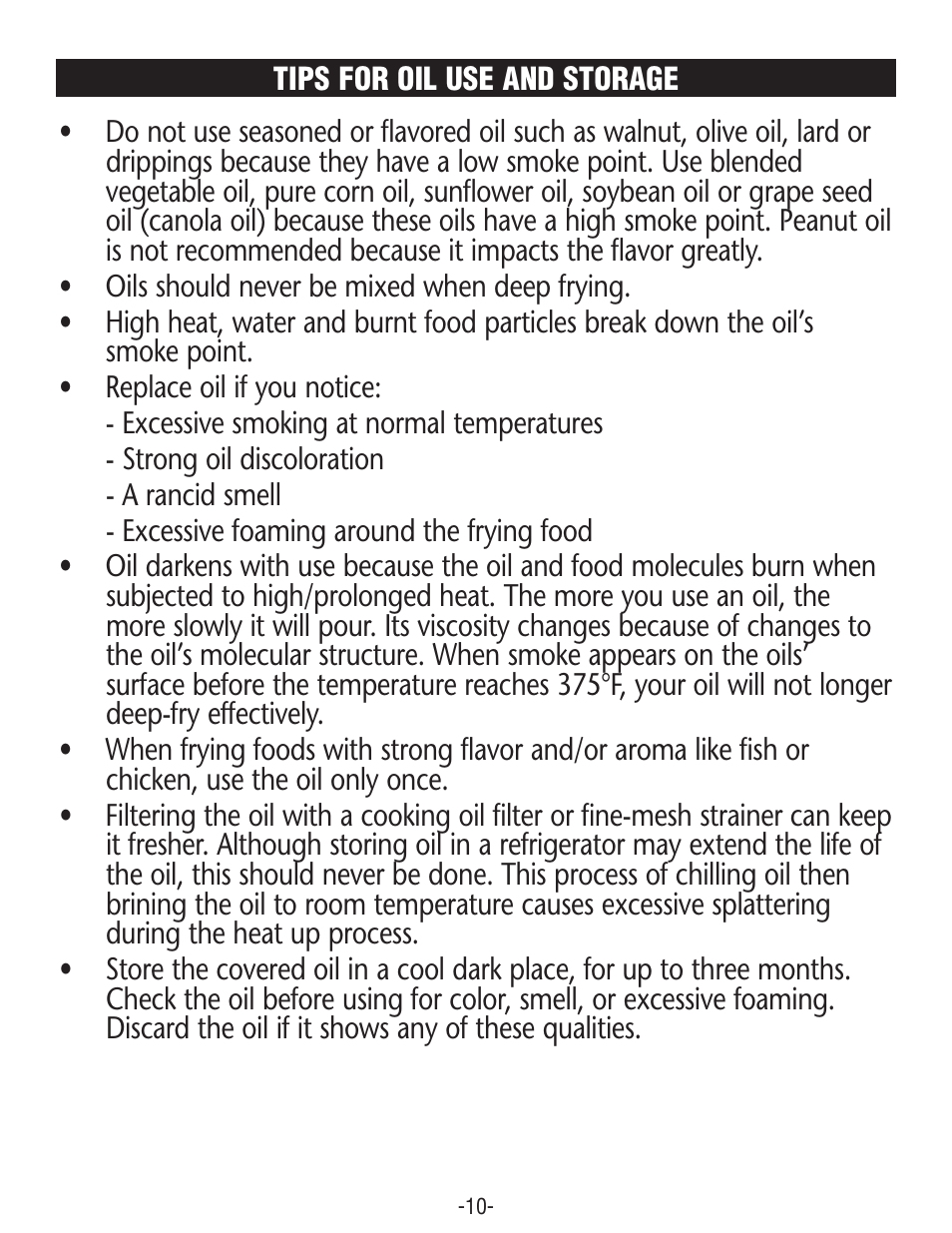 Rival CZF530 User Manual | Page 10 / 16