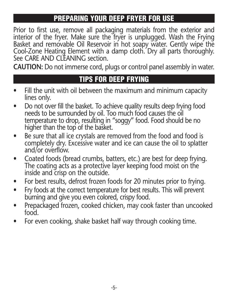 Rival CZF530 User Manual | Page 5 / 16