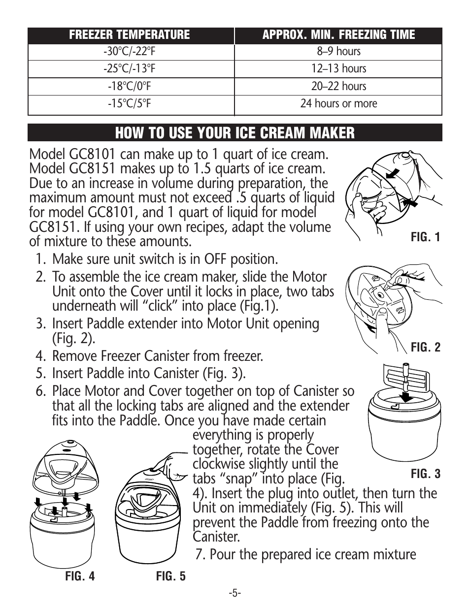 Rival GC8151 User Manual | Page 5 / 20