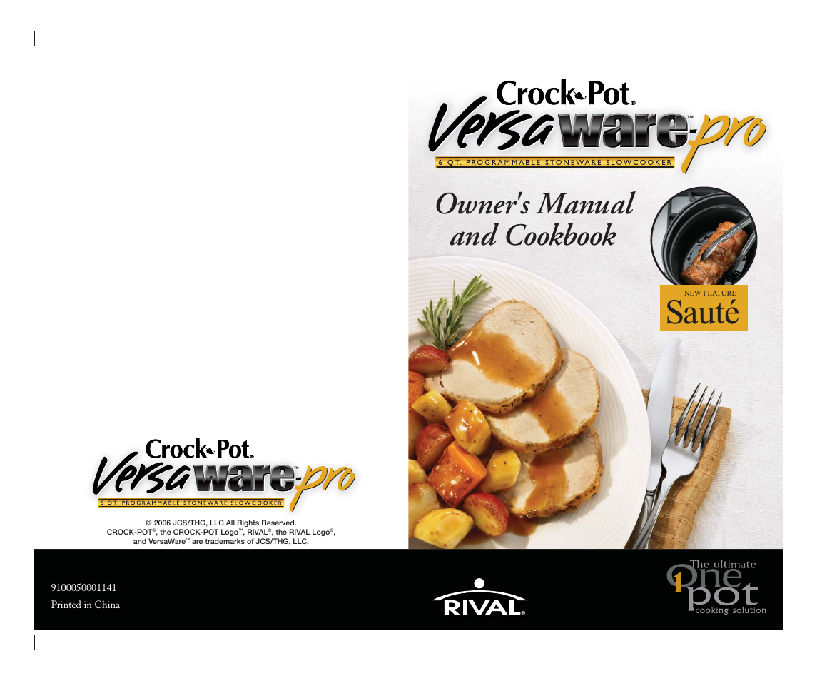 Rival Slow Cooker User Manual | 33 pages