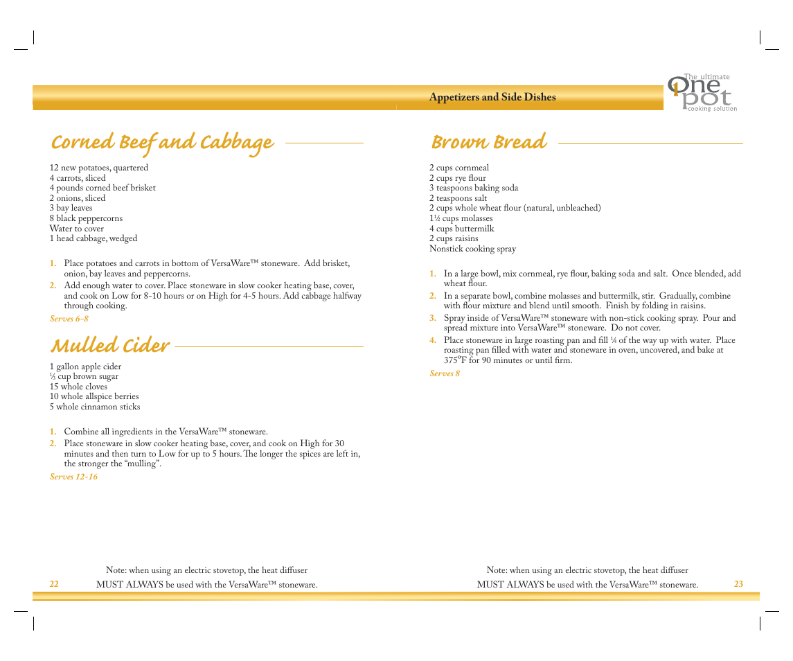 Corned beef and cabbage, Mulled cider, Brown bread | Rival Slow Cooker User Manual | Page 13 / 33