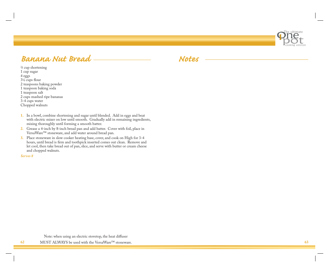 Banana nut bread | Rival Slow Cooker User Manual | Page 33 / 33