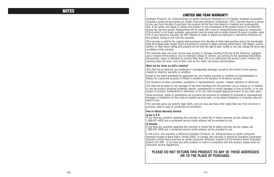 Rival WC800-WT User Manual | Page 6 / 6