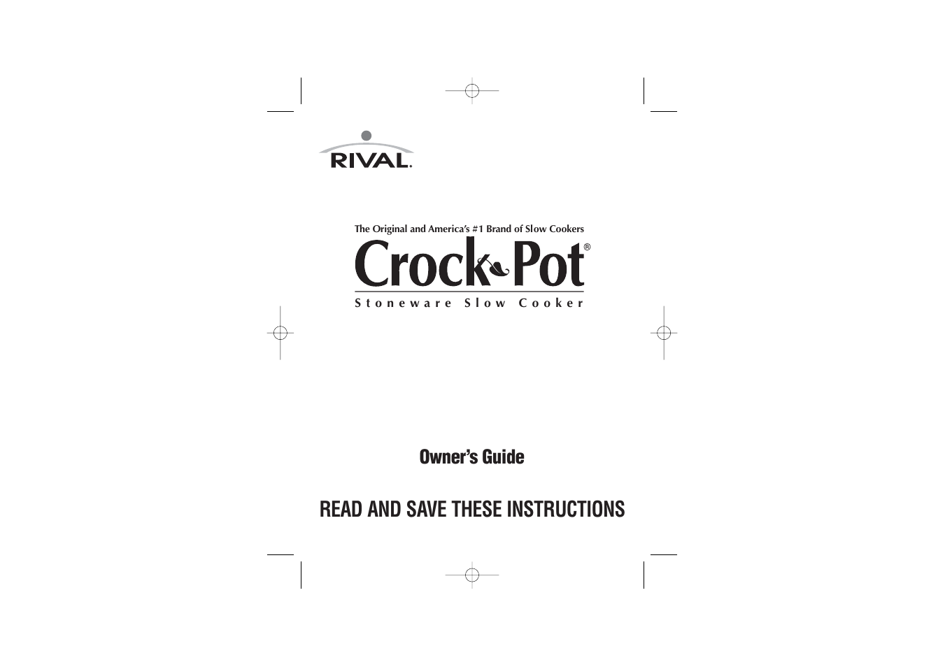 Rival Crock Pot Stoneware Slow Cooker User Manual | 13 pages