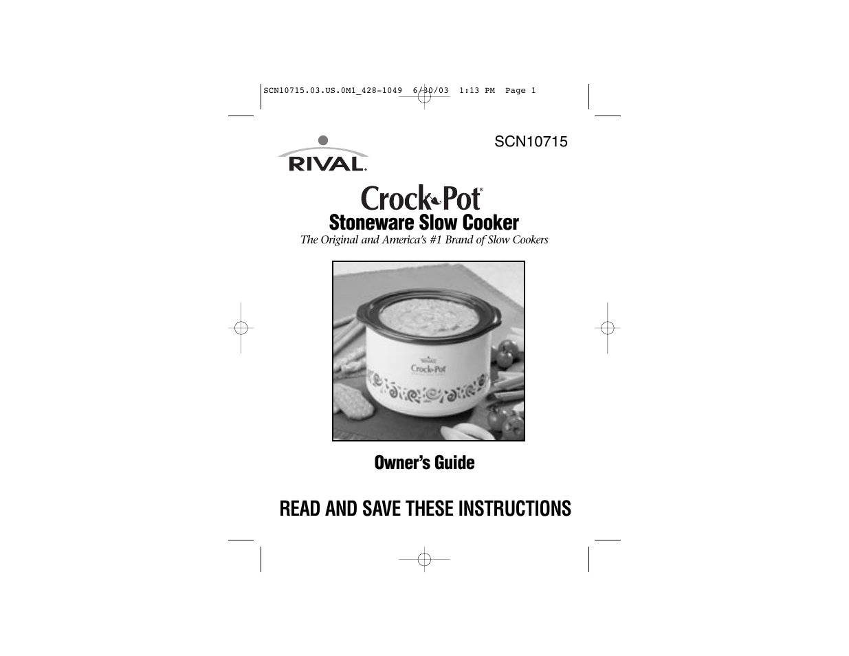 Rival SCN10715 User Manual | 3 pages