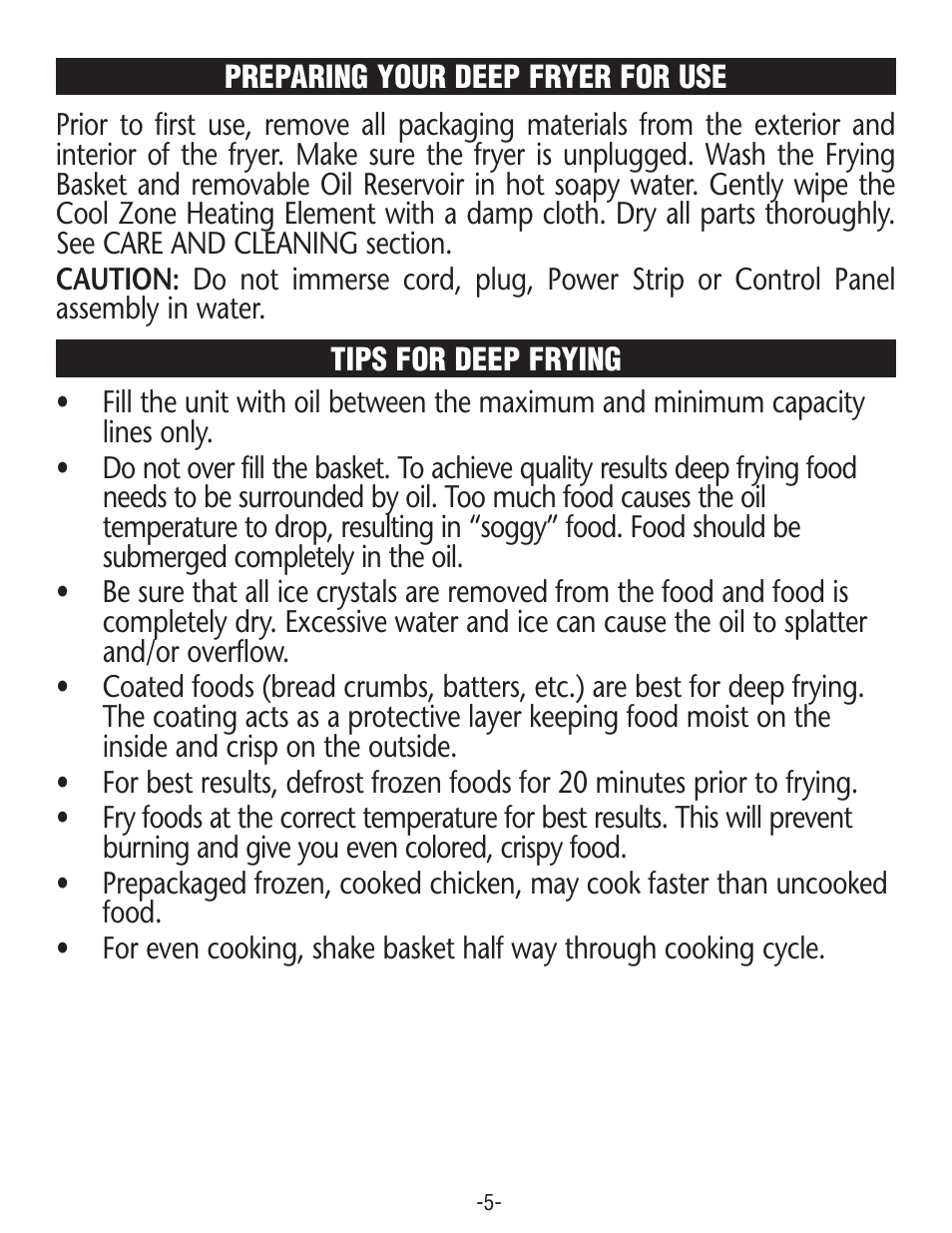 Rival COOL ZONE CZF630 User Manual | Page 5 / 16
