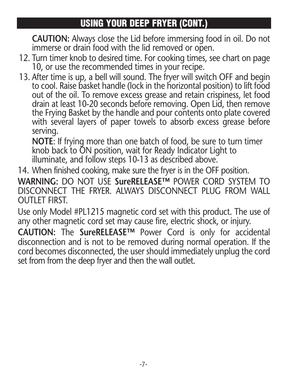 Rival COOL ZONE CZF630 User Manual | Page 7 / 16