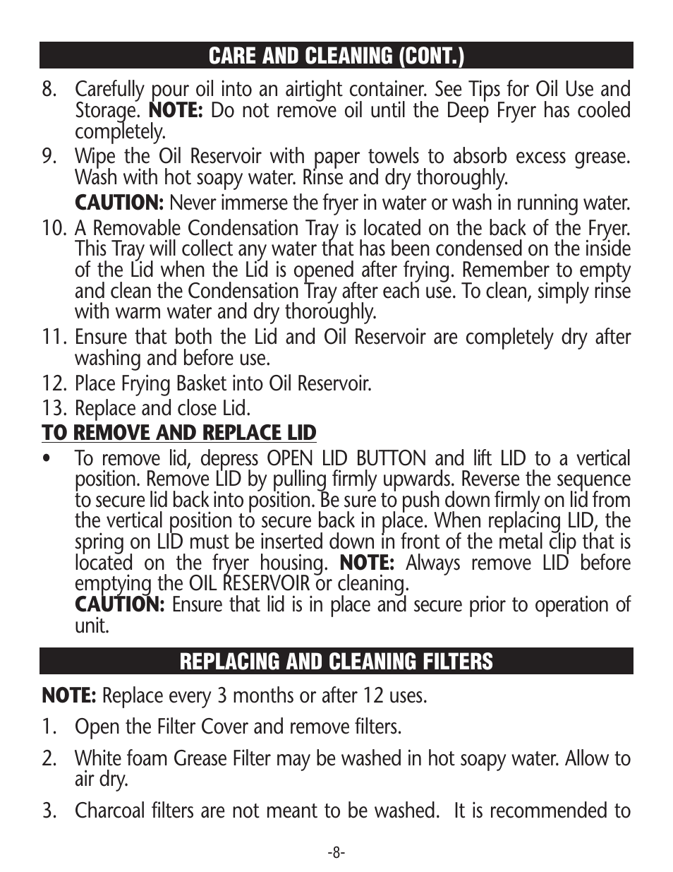 Rival SURERELEASE CF154 User Manual | Page 8 / 16