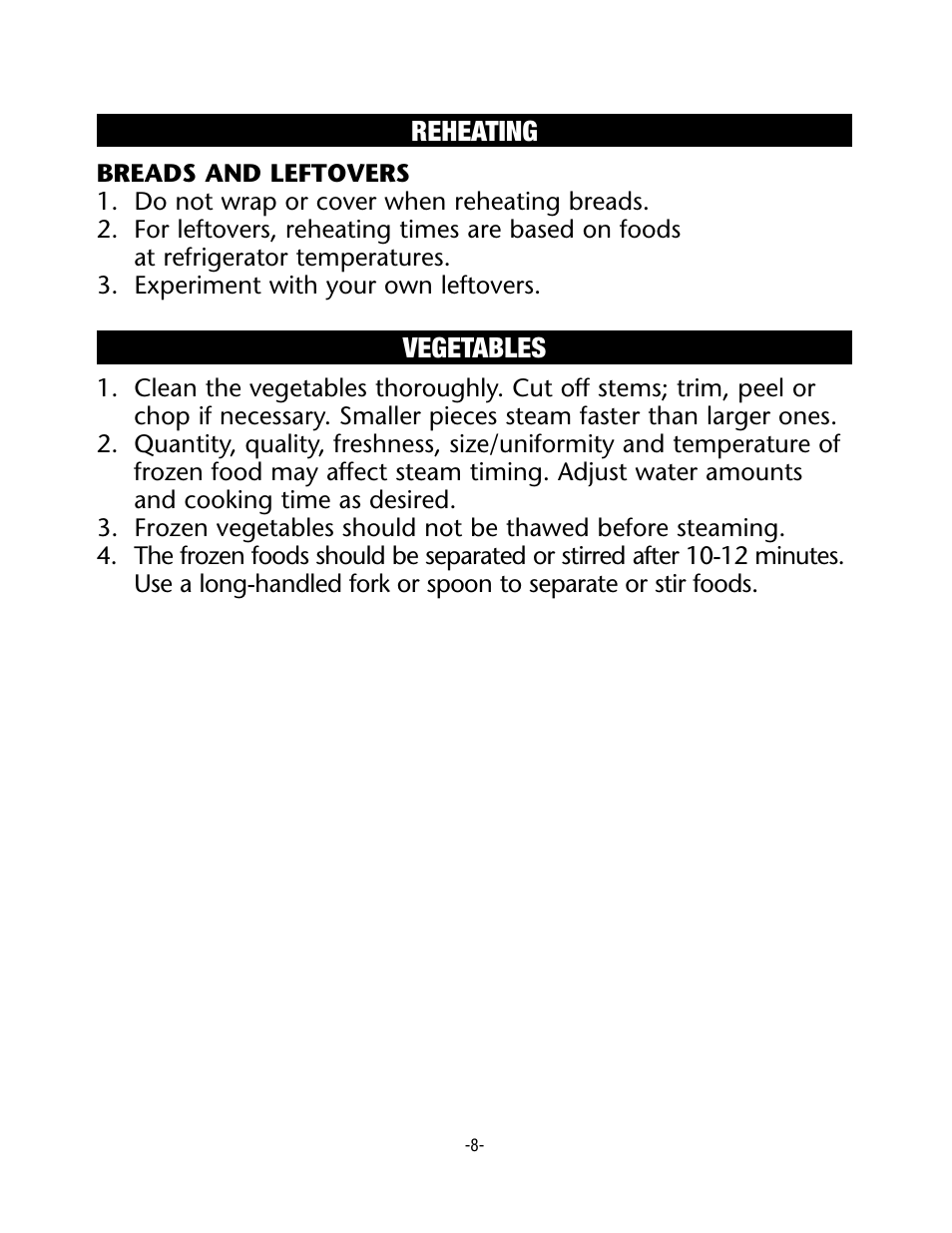 Rival CKRVSTLM20 User Manual | Page 8 / 24
