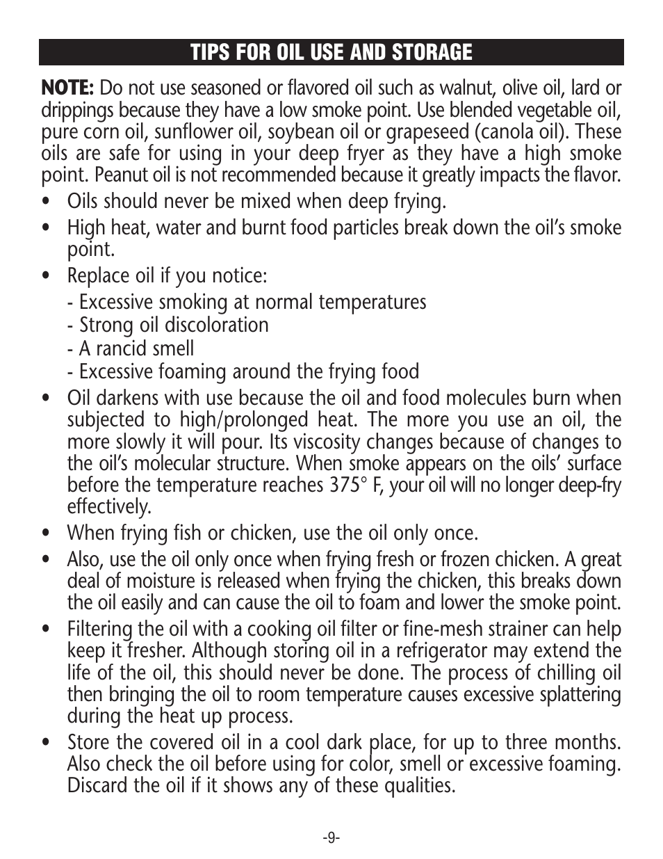 Rival CF106 User Manual | Page 9 / 12