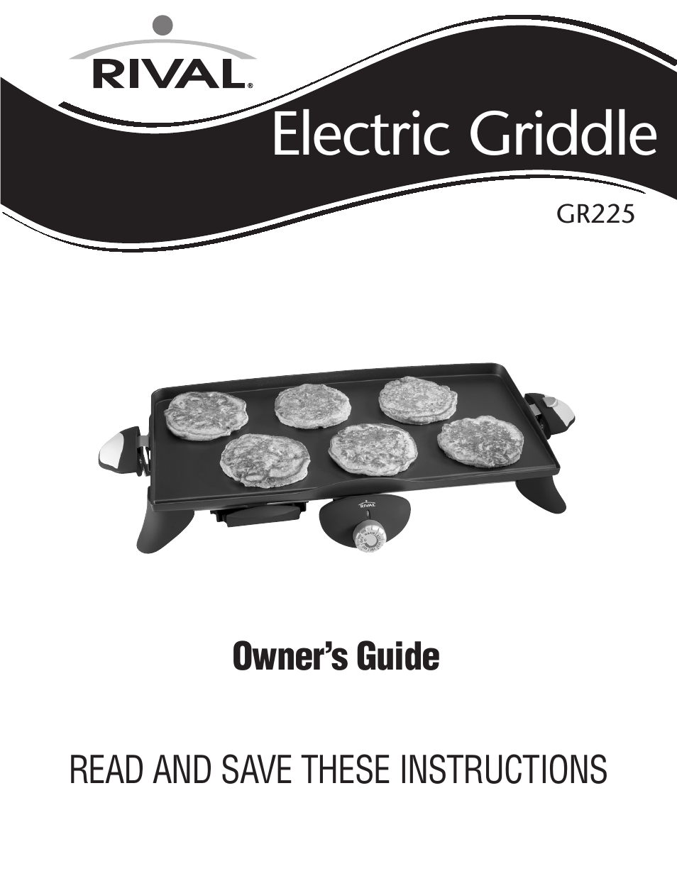Rival GR225 User Manual | 8 pages