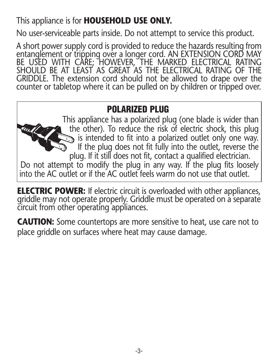 Rival GR225 User Manual | Page 3 / 8