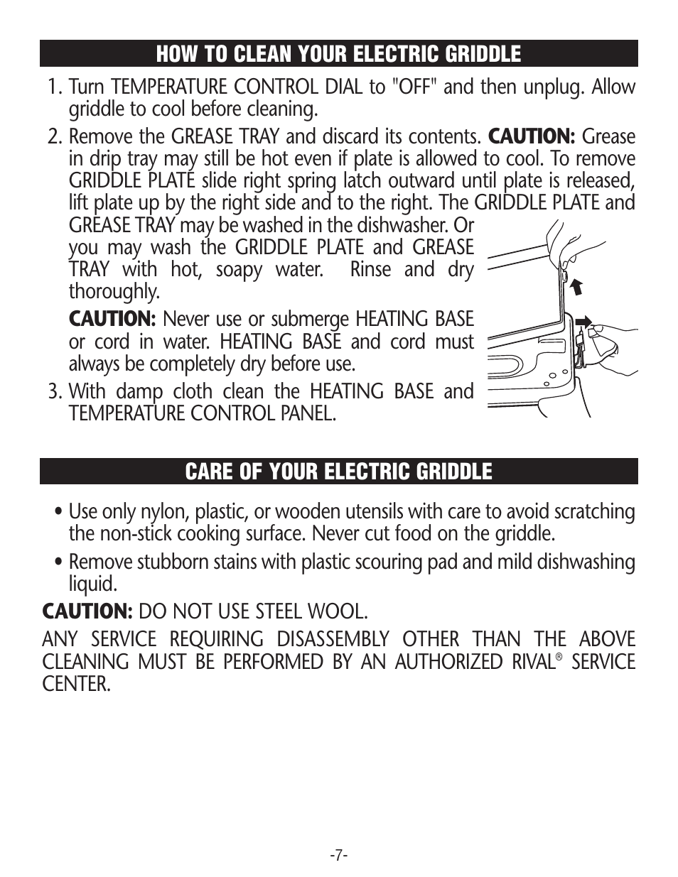 Rival GR225 User Manual | Page 7 / 8