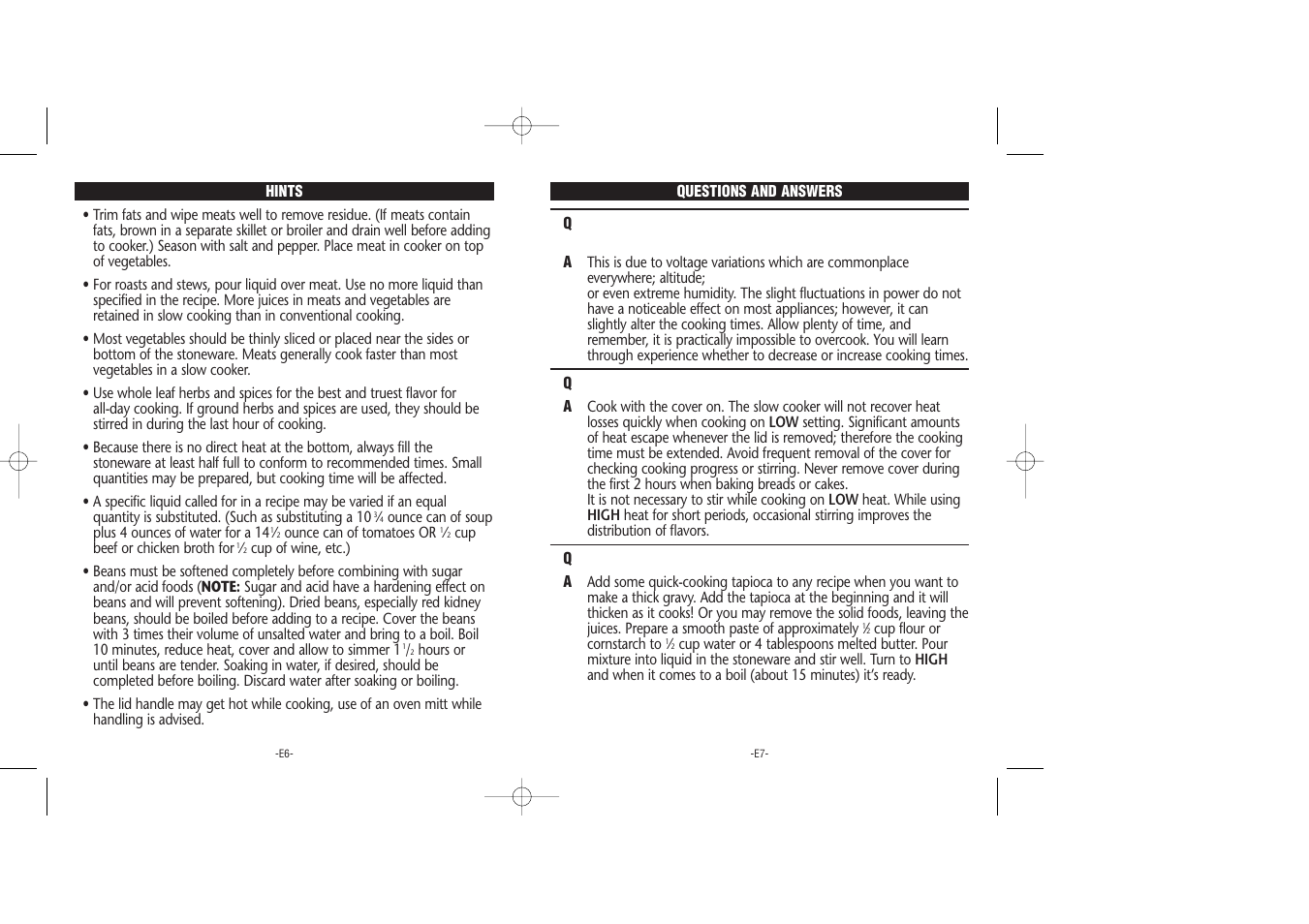 Rival Slow Cookers User Manual | Page 4 / 11