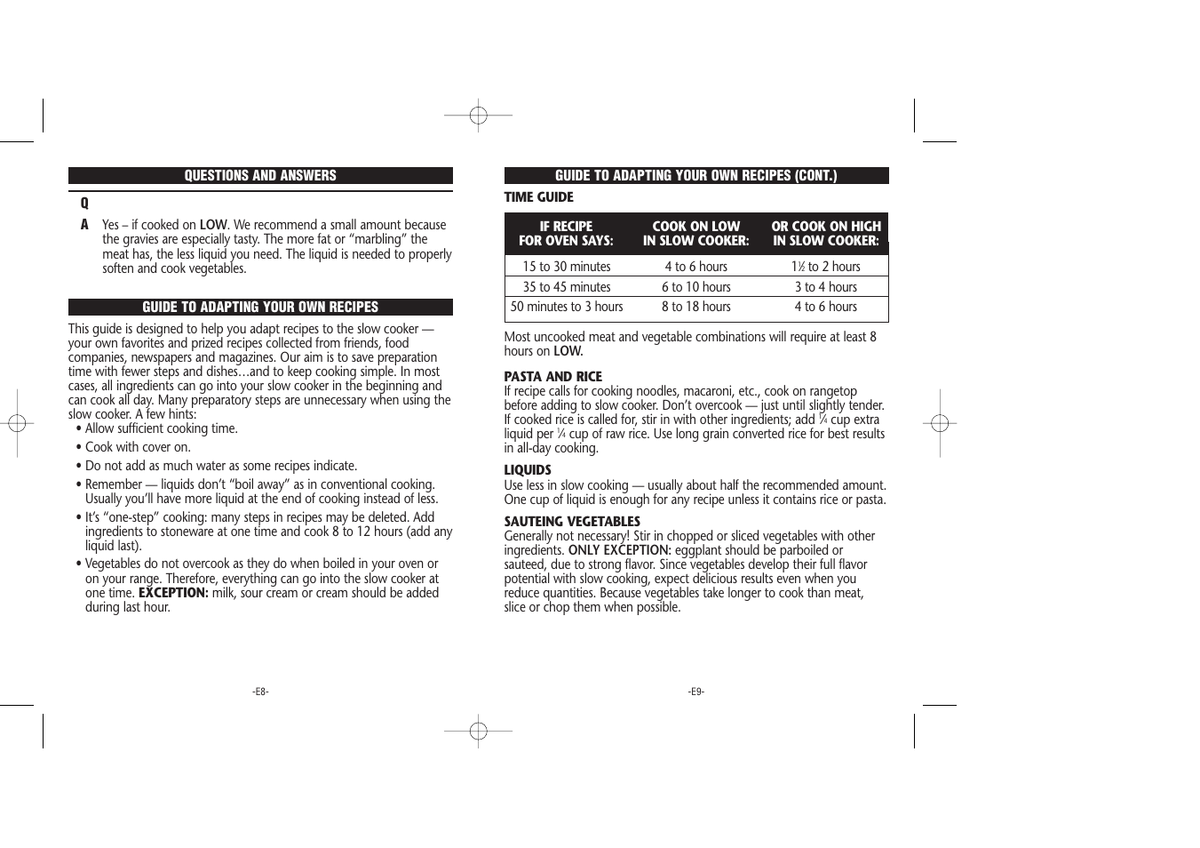 Rival Slow Cookers User Manual | Page 5 / 11