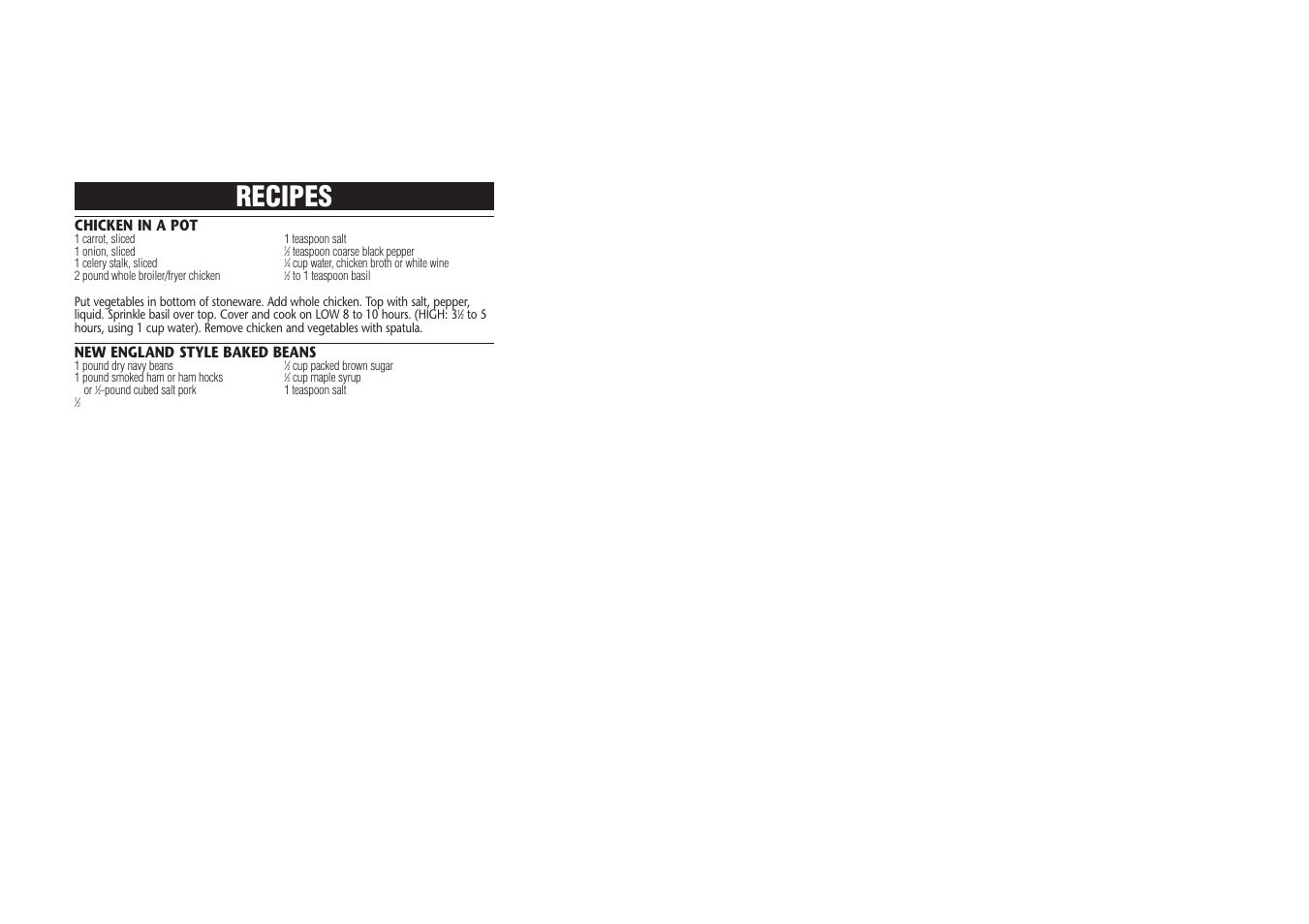 Recipes | Rival Slow Cookers User Manual | Page 9 / 11