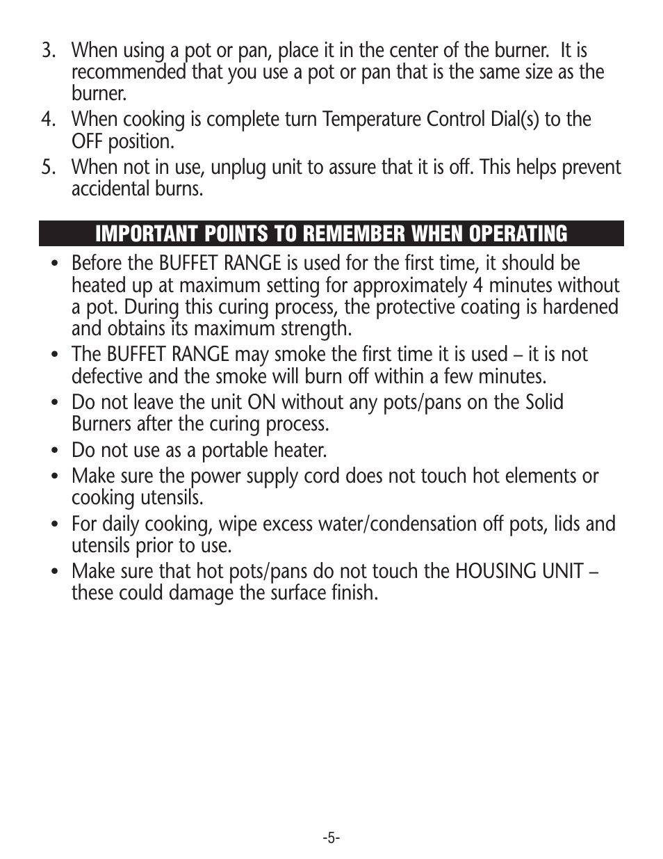 Rival BD275 User Manual | Page 5 / 8