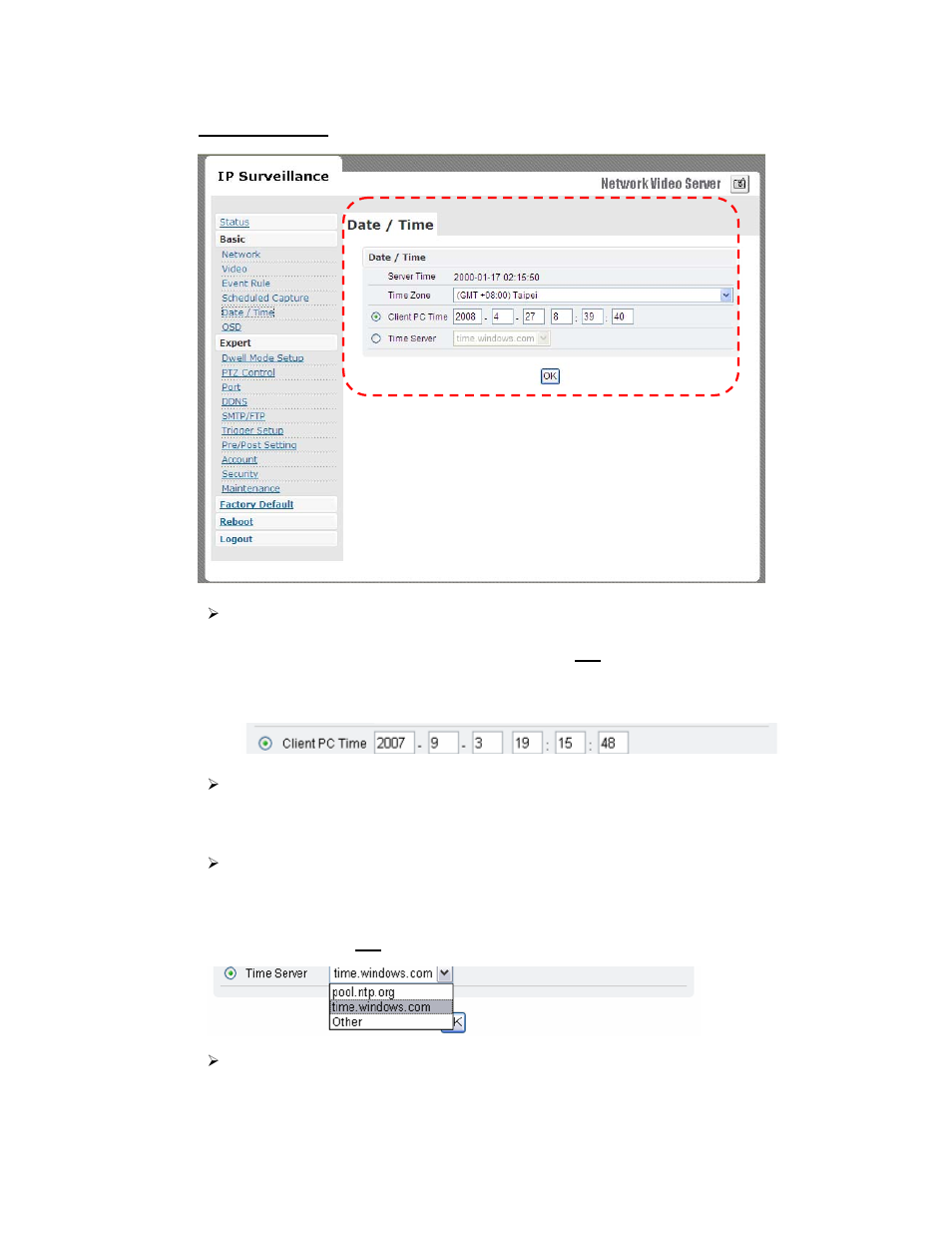 Date & time | RF-Link AWS-5832-VSR User Manual | Page 33 / 54
