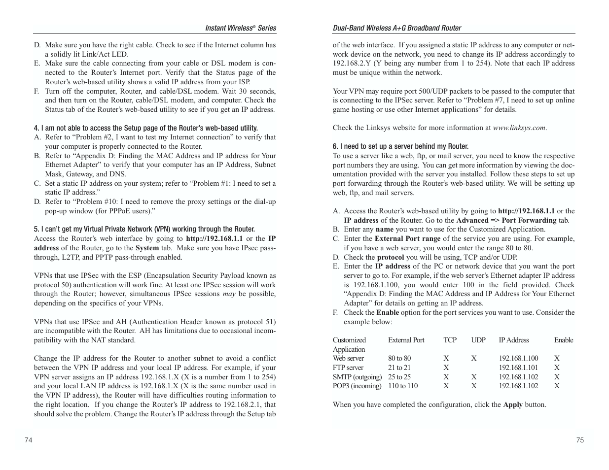 RF-Link WRT55AG User Manual | Page 41 / 62
