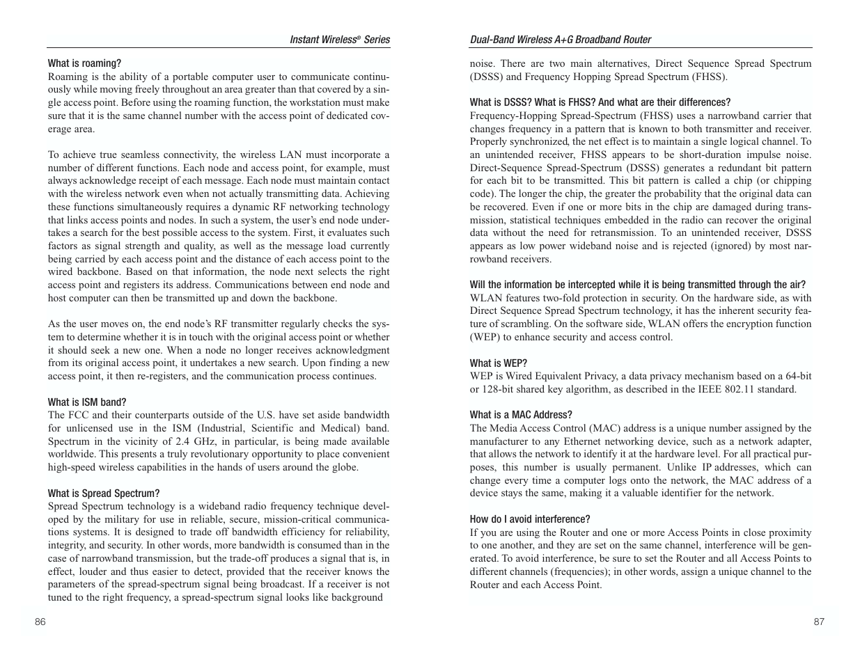 RF-Link WRT55AG User Manual | Page 47 / 62