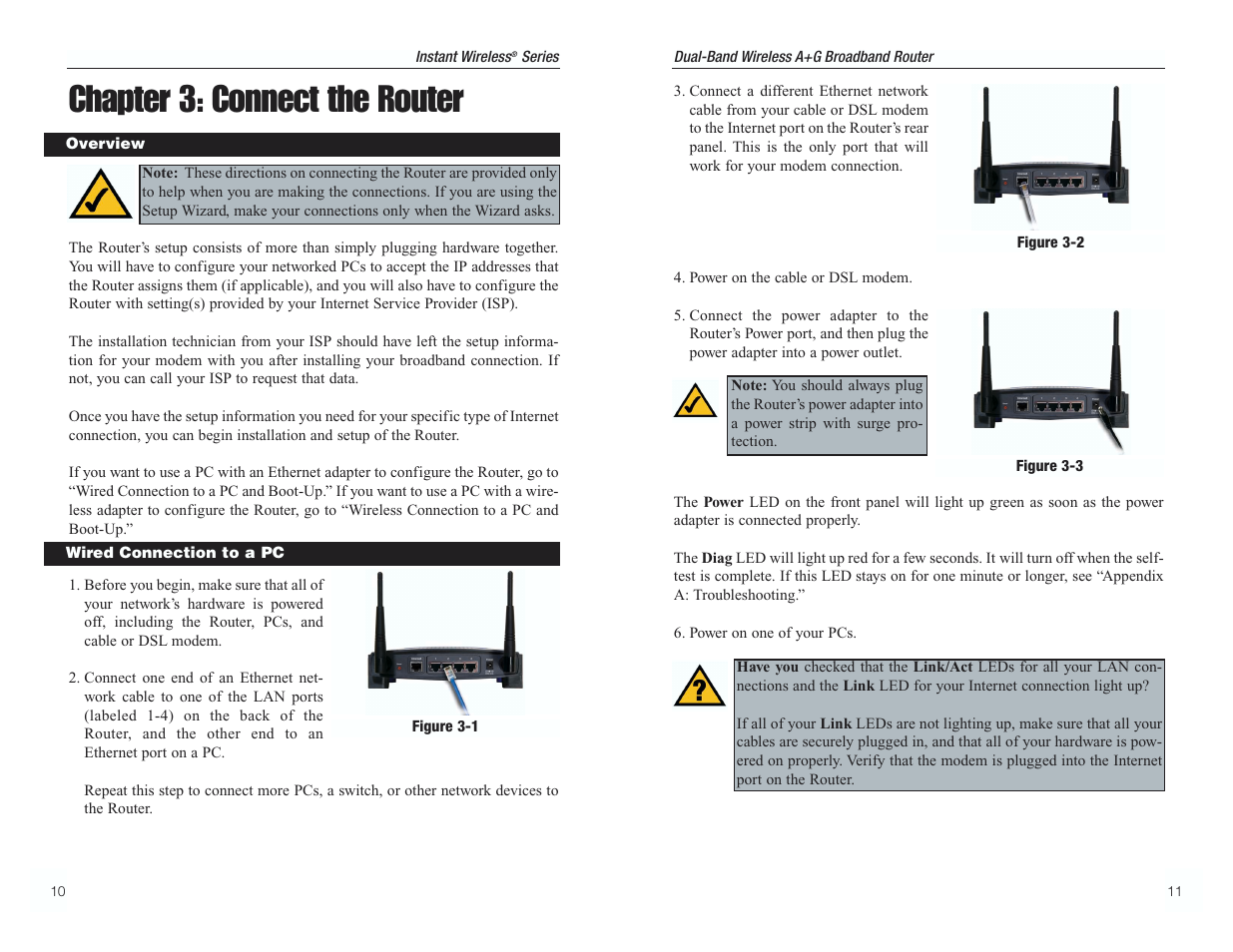 Chapter 3: connect the router | RF-Link WRT55AG User Manual | Page 9 / 62