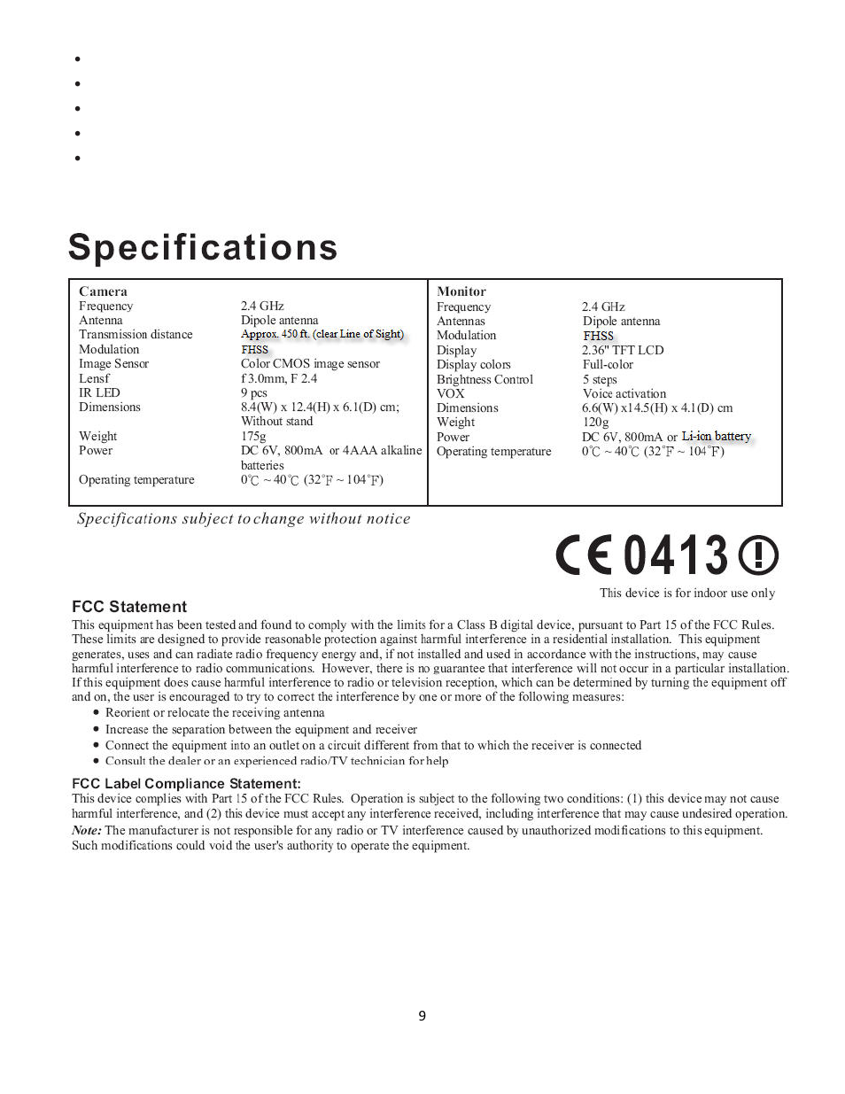 RF-Link ABM-4161 User Manual | Page 9 / 9