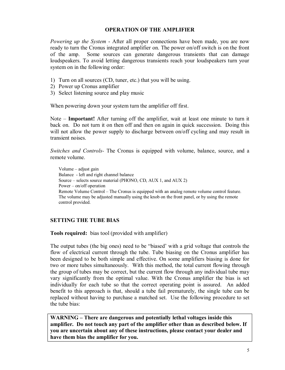 Rogue Audio Cronus User Manual | Page 5 / 9