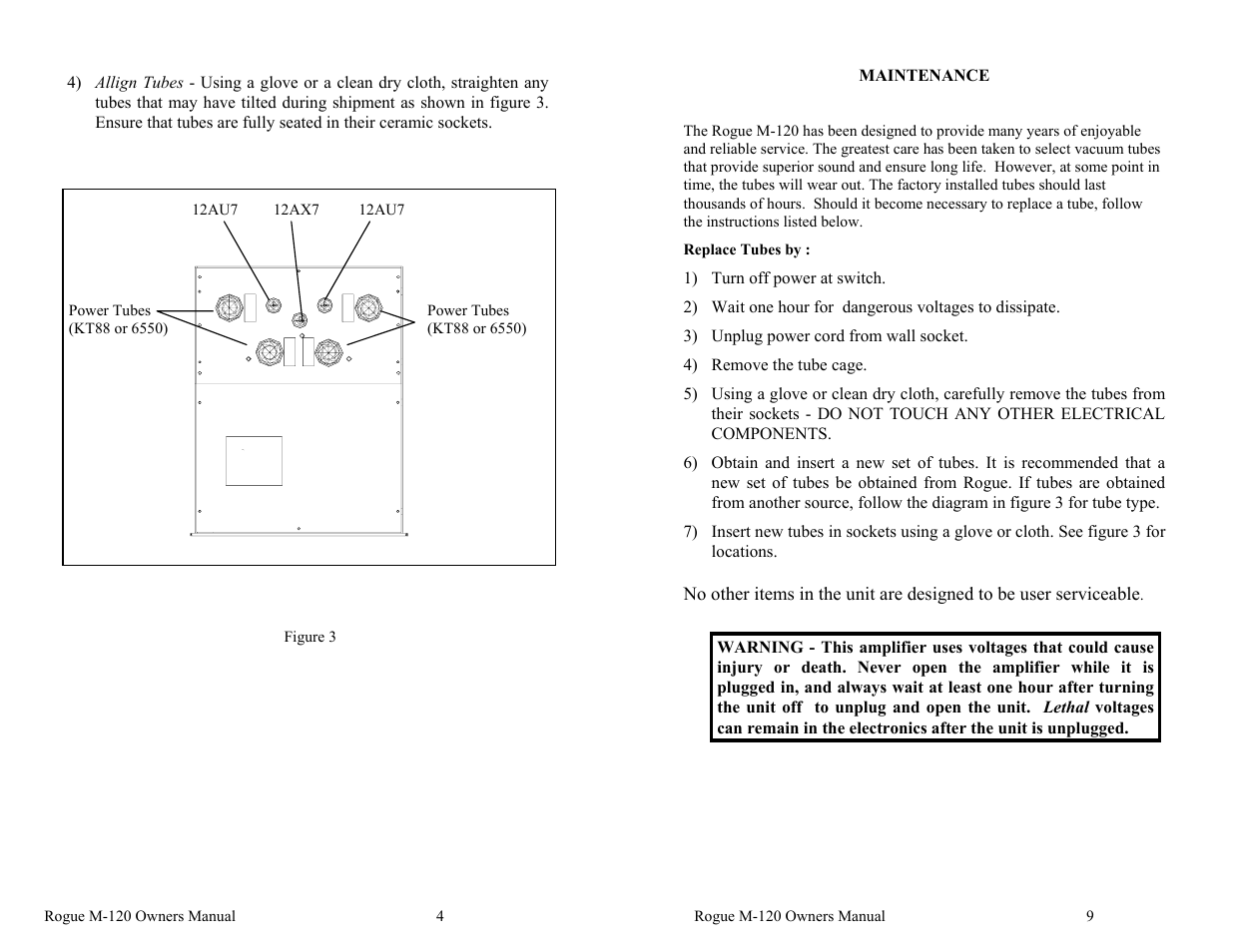 Rogue Audio M-120 User Manual | Page 6 / 16