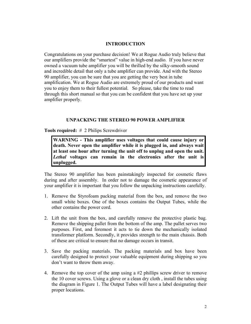 Rogue Audio Stereo 90 User Manual | Page 3 / 10