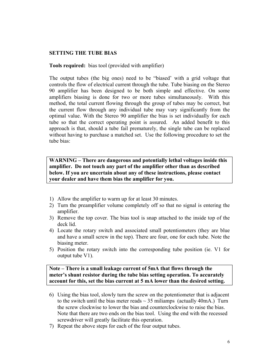Rogue Audio Stereo 90 User Manual | Page 7 / 10