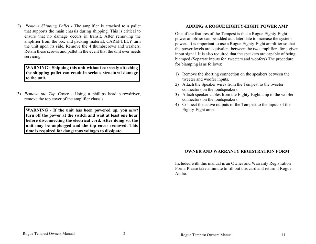 Rogue Audio Tempest Vacuum Tube Integrated Amplifier User Manual | Page 4 / 16