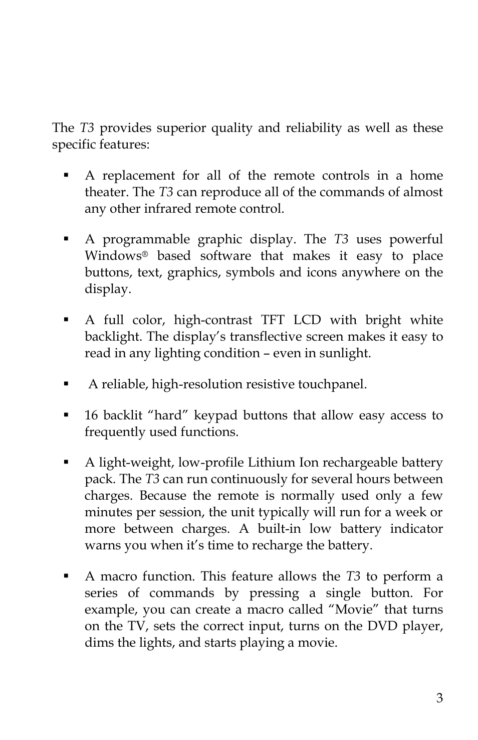 Chapter 2. introduction | Remote Technologies IR-PRO T3 User Manual | Page 10 / 34